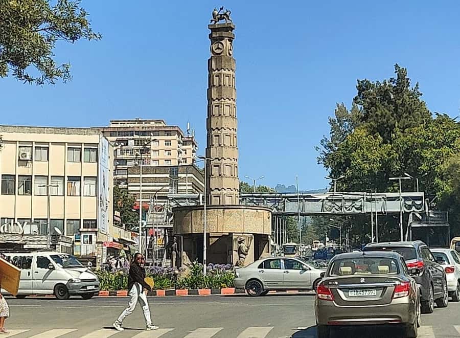 A guided tour of Addis Abeba that includes a city viewpoint - Mount Entoto panoramic viewpoint, plus a market stop for texture