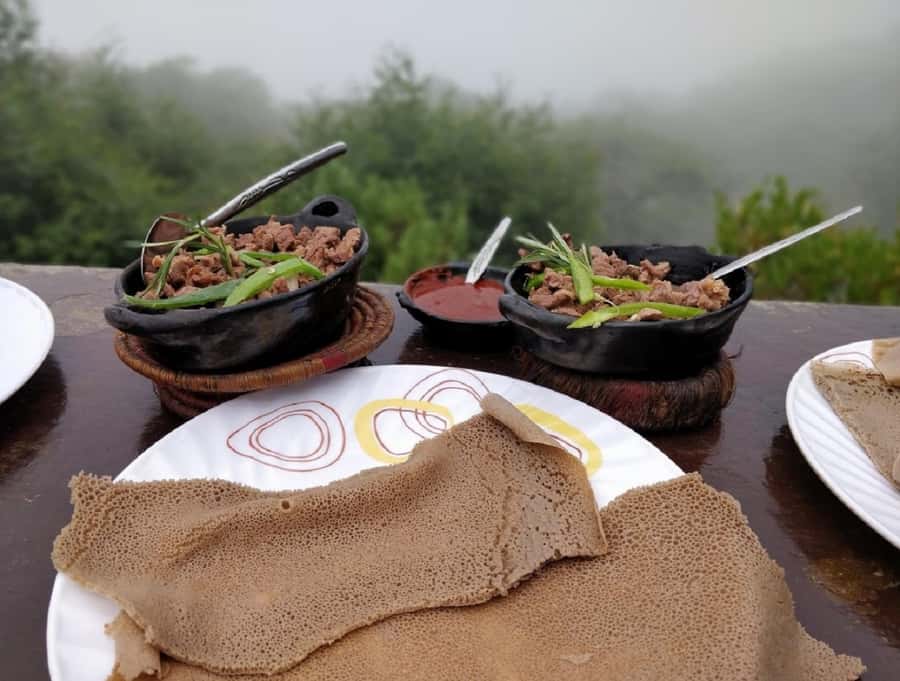 Addis Ababa: Debre Libanos, Blue Nile Gorge, and Cave Tour - Spotting gelada baboons on the highland drive