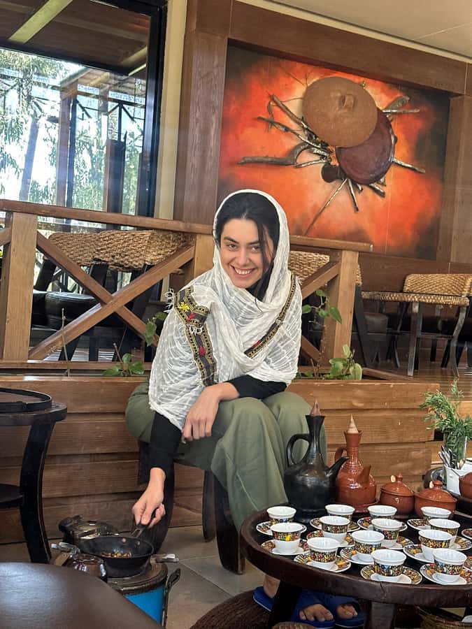 Ethiopia coffee cupping class/Ethiopian food injera making - Coffee and injera in Addis Ababa, the logic of doing both in one day