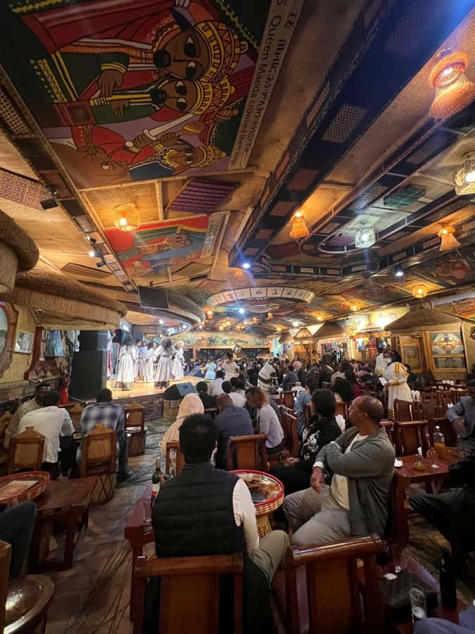 Yod Abyssinia Cultural Night: Dinner, Music, and Dance - Pickup, Arrival, and Getting Settled Before the First Notes